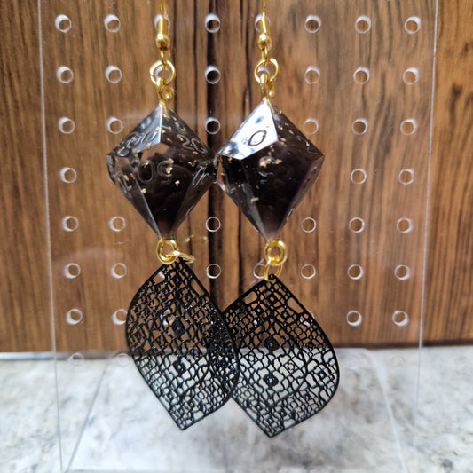 BLACK LACE - D10/0 EARRINGS