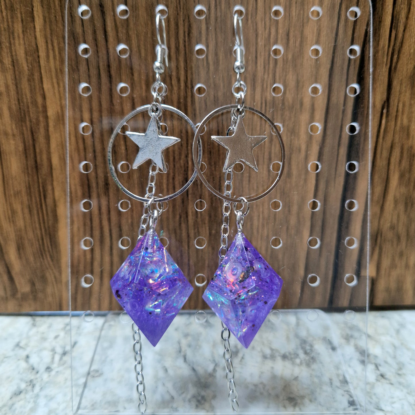 PURPLE NEBULA - D10/0 EARRINGS