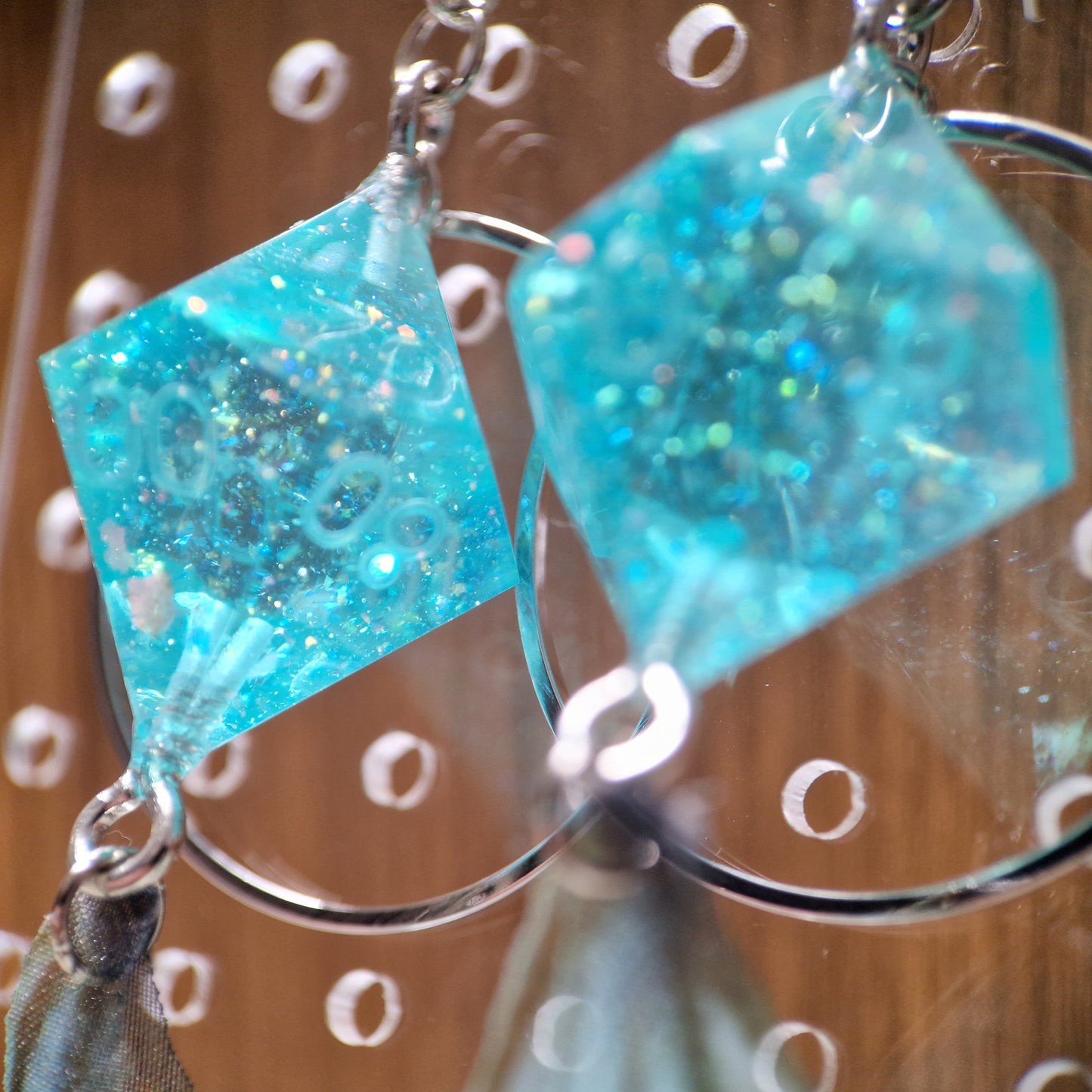 TURQUOISE RINGS - D10/0 EARRINGS